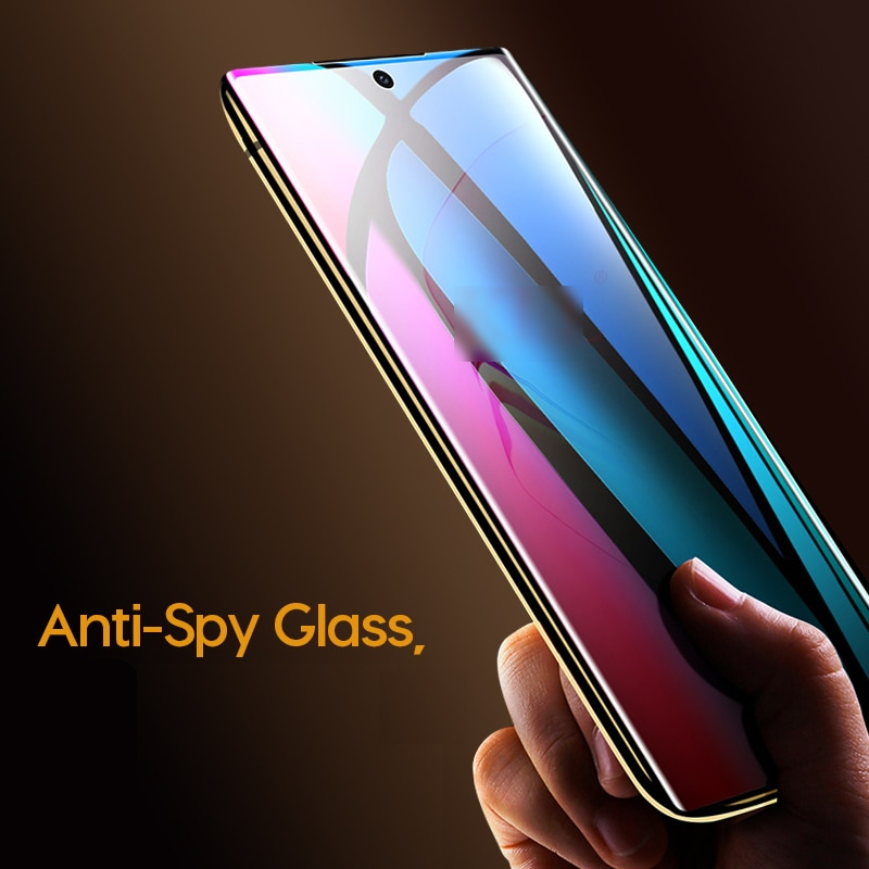 3D Curved Anti-spy Tempered Glass for Samsung Note 10 9 8 Privacy Screen Protector Anti-Peep Film for Galaxy S10 S9 S8 Plus S10e