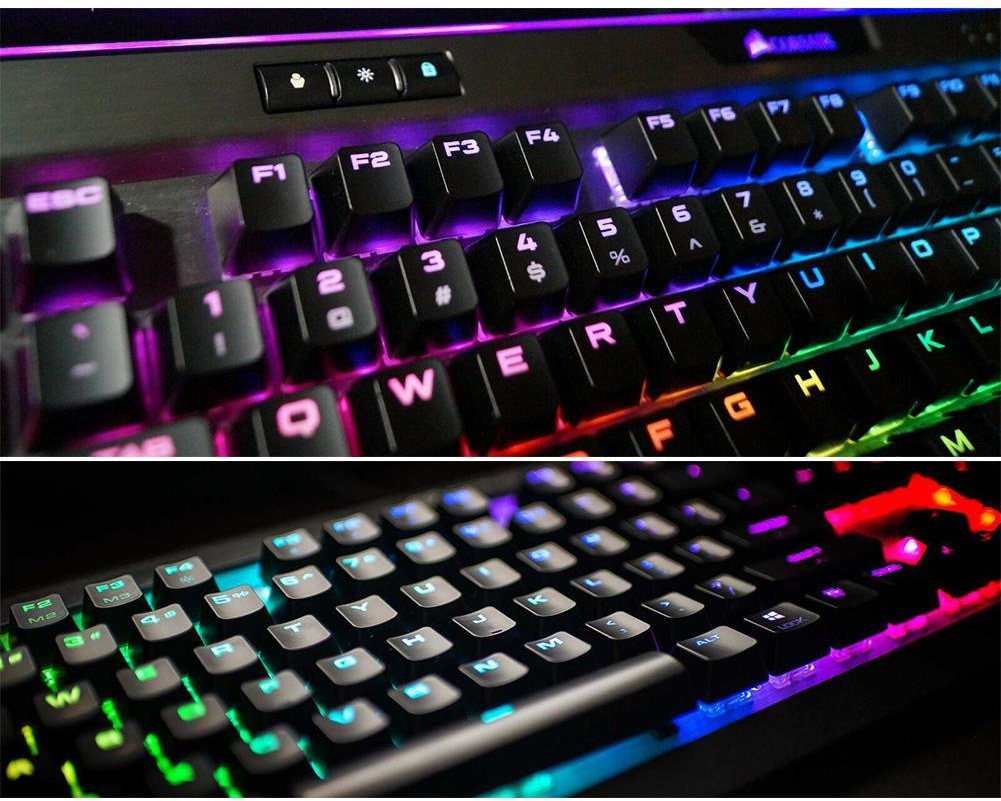 BEESCLOVER USB Office Rainbow Backlight Keyboard Mouse Set Mechanical for PC Laptop Desktop Gaming Stylish Ergonomic Combo